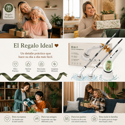 CleanSpin™ | Cepillo eléctrico de limpieza 8 en 1