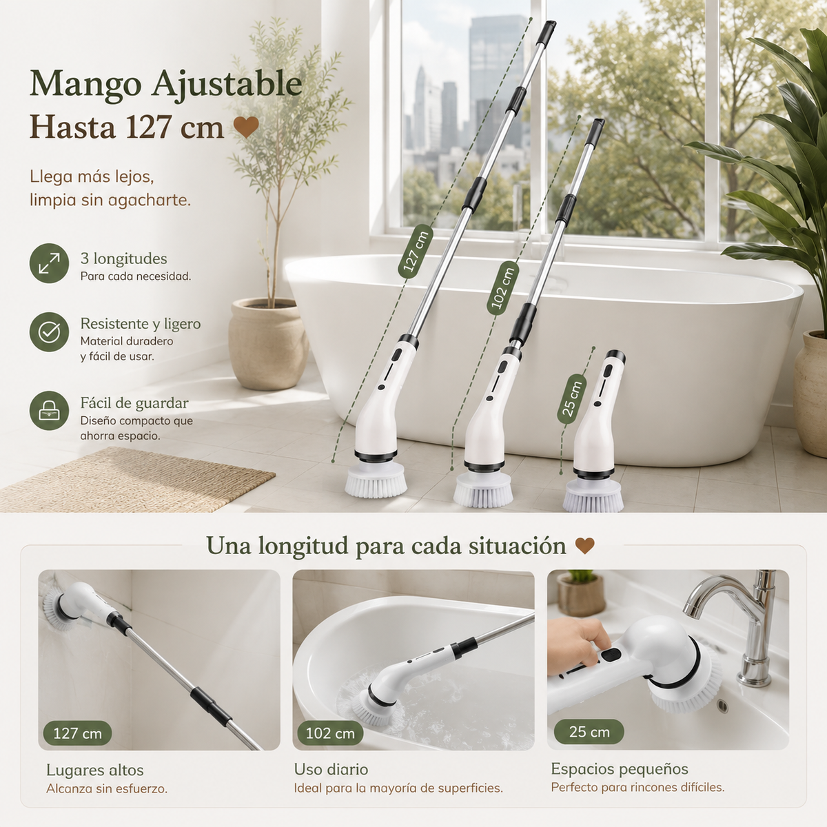 CleanSpin™ | Cepillo eléctrico de limpieza 8 en 1