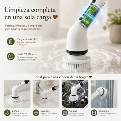 CleanSpin™ | Cepillo eléctrico de limpieza 8 en 1