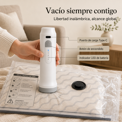 Bolsas de Vacío para Viaje con Bomba de aire Recargable