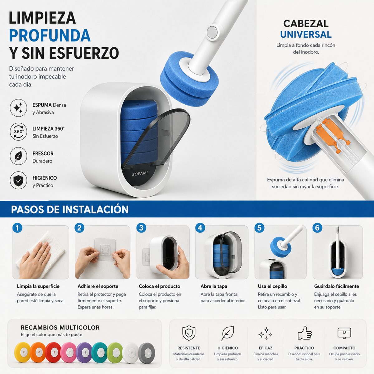 FreshClean™ | Cepillo de WC Desechable