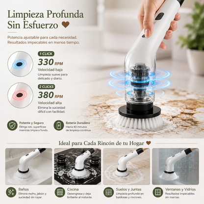 CleanSpin™ | Cepillo eléctrico de limpieza 8 en 1