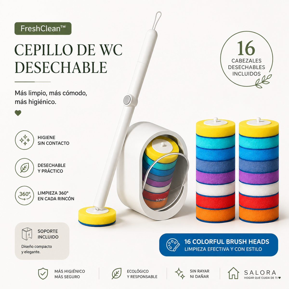 FreshClean™ | Cepillo de WC Desechable